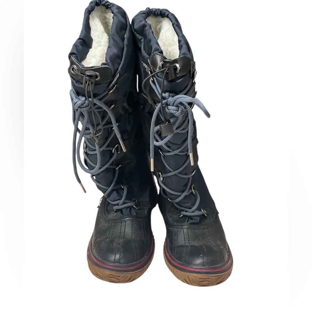 Pajar Canada Fleece-Lined Waterproof Winter Boots Women's 6–6.5 Tall Navy EUC - Picture 4 of 13